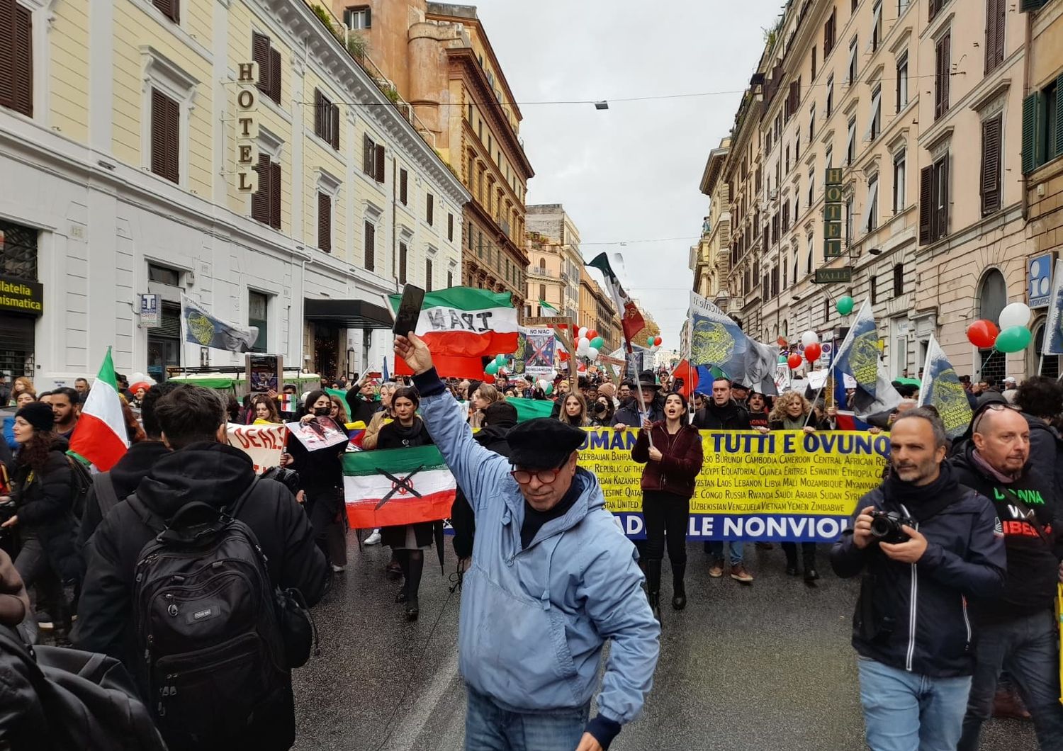 Manifestazione per i diritti umani a Roma &nbsp;