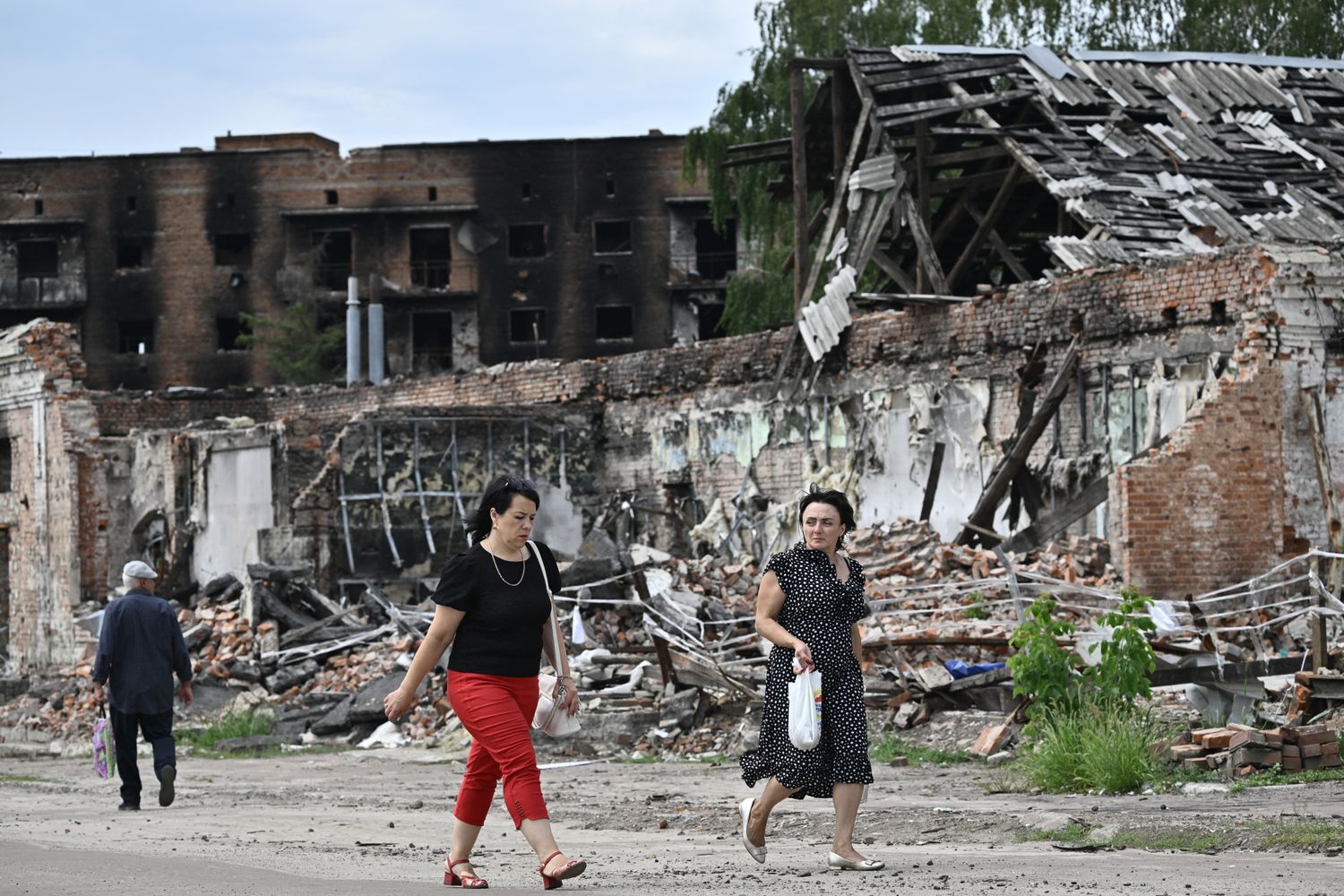 Edifici bombardati nella regione di Sumy