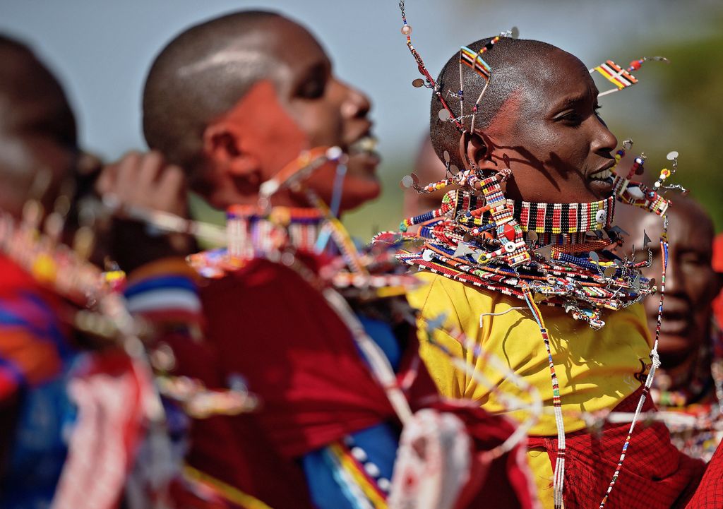 La danza delle donne masai durante i giochi olimpici&nbsp;