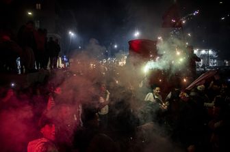 Roma, la comunita marocchina di Centocelle festeggia il passaggio in semifinale del Marocco&nbsp;