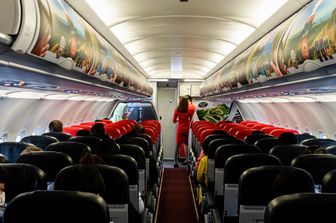 L'interno di un aereo