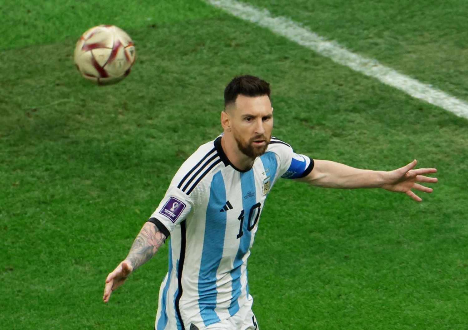 Leo Messi festeggia il primo gol