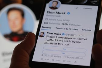 Elon Musk annuncia su Twitter un sondaggio sul suo destino alla guida della piattaforma social&nbsp;