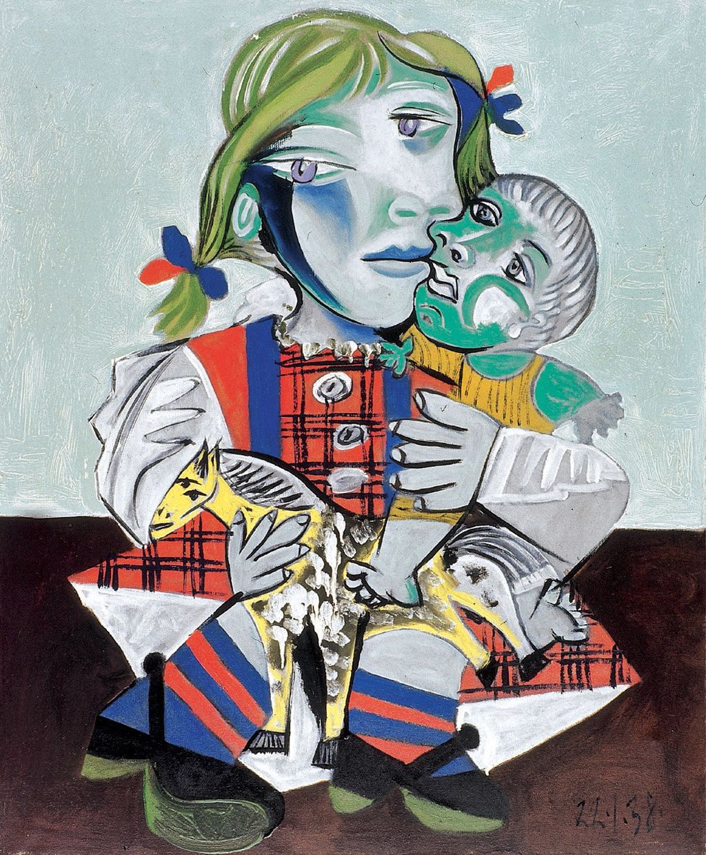 &quot;Maya con la bambola&quot;, olio su tela realizzato nel 1938 dal pittore spagnolo Pablo Picasso &nbsp;