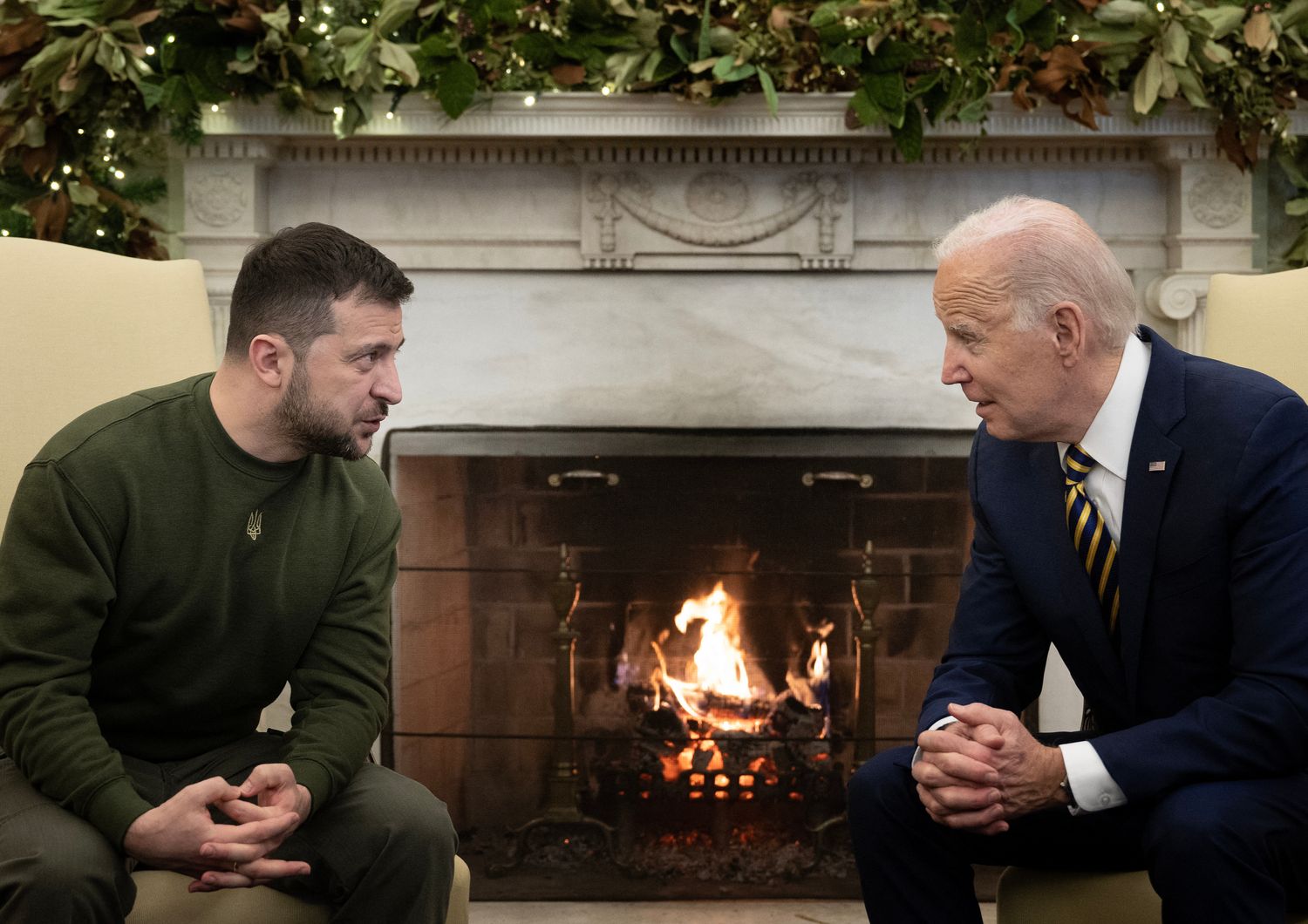 L'incontro tra Zelensky e Biden nello studio ovale della Casa Bianca&nbsp;
