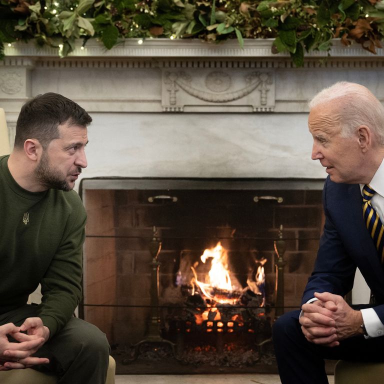 L'incontro tra Zelensky e Biden nello studio ovale della Casa Bianca&nbsp;