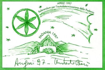 Il primo biglietto di auguri di Bossi&nbsp;