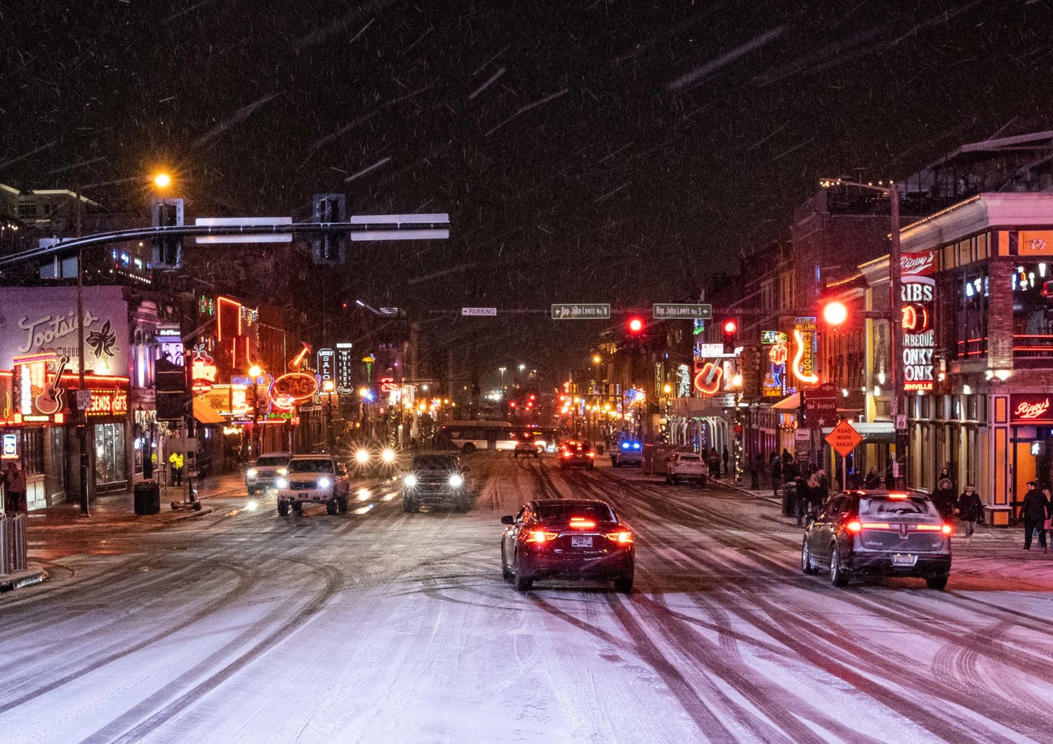 Broadway sotto la neve