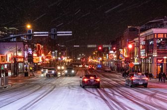 Broadway sotto la neve