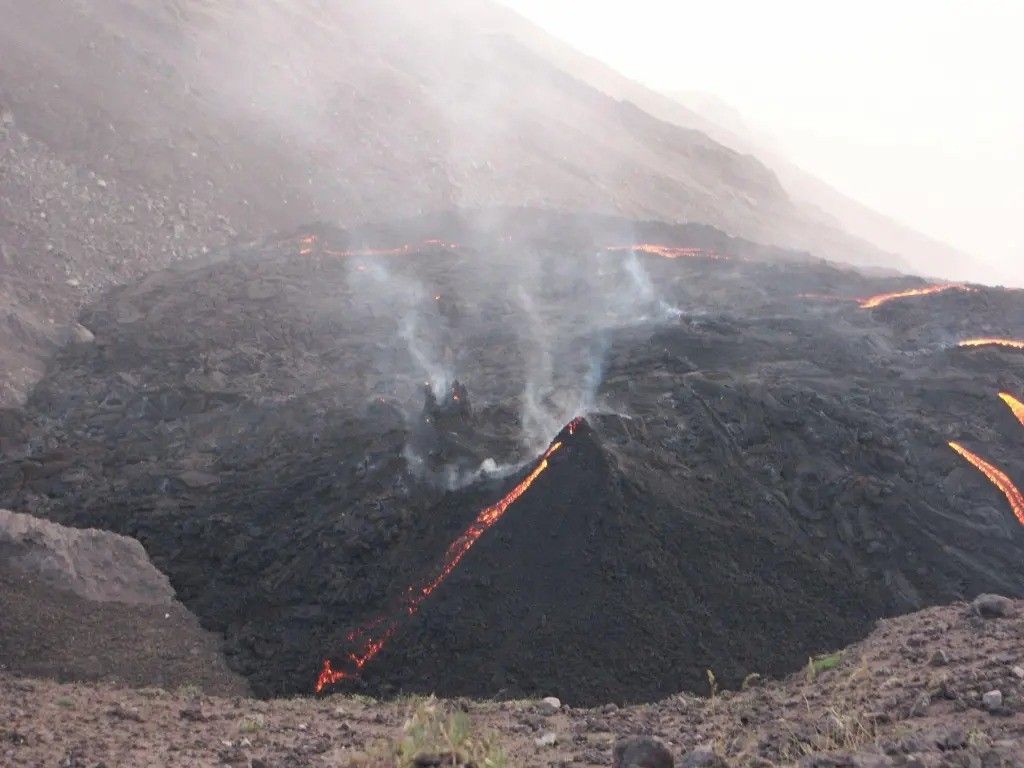 Campo lavico sulla Sciara del Fuoco