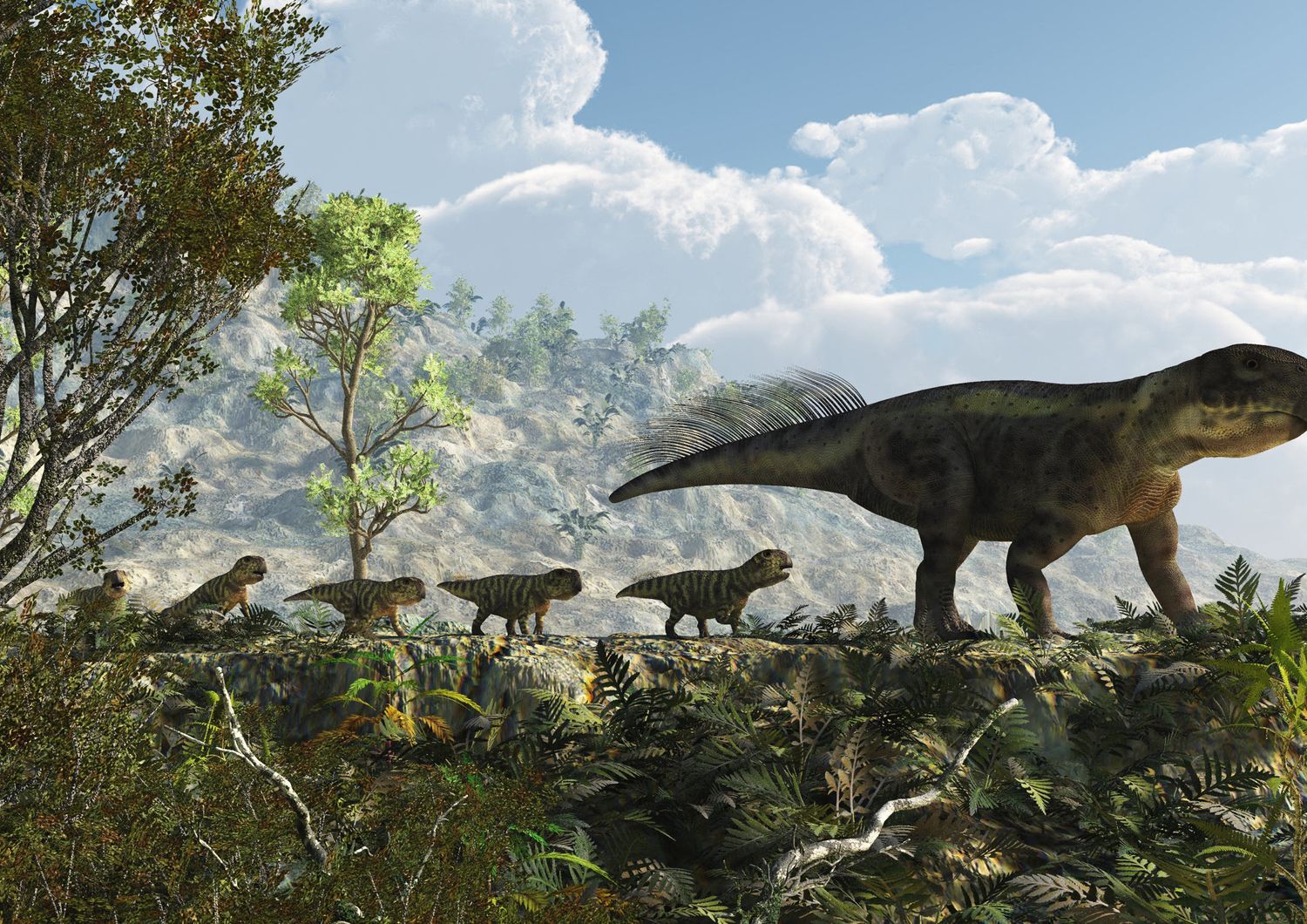 Un'illustrazione di uno Psittacosaurus&nbsp;