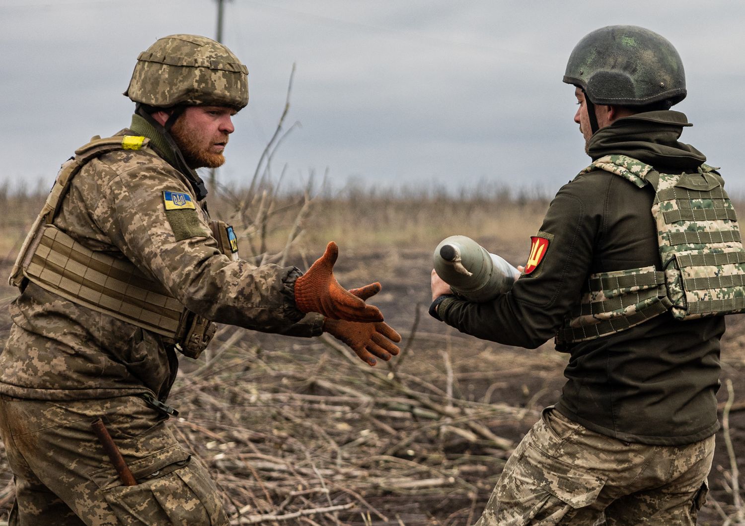 Soldati ucraini nel Donetsk
