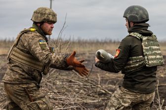 Soldati ucraini nel Donetsk
