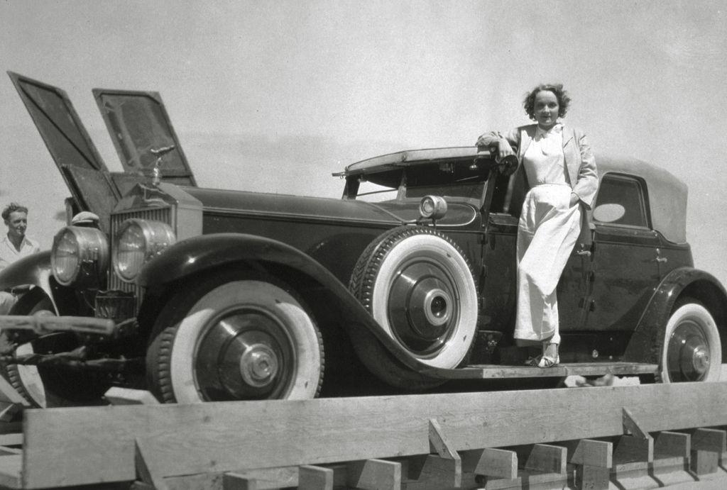 Marlene Dietrich con la sua Rolls Royce&nbsp;