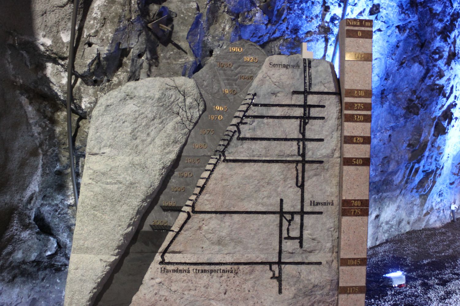 Una cava a Kiruna in Svezia per l'estrazione di minerali &nbsp;