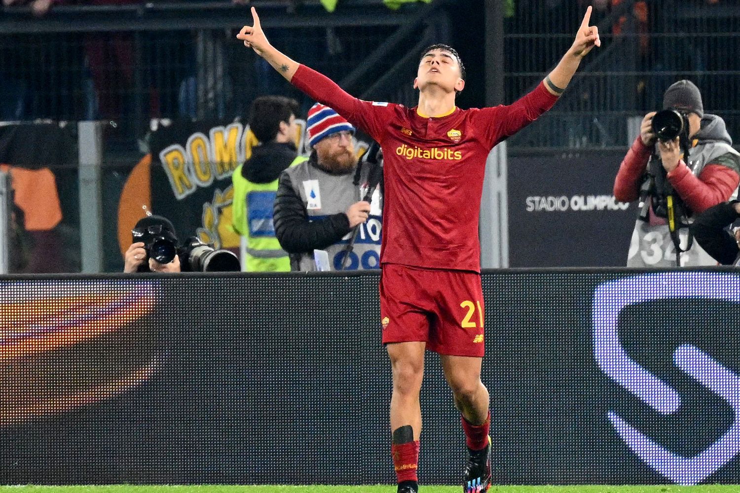 L'esultanza di Dybala