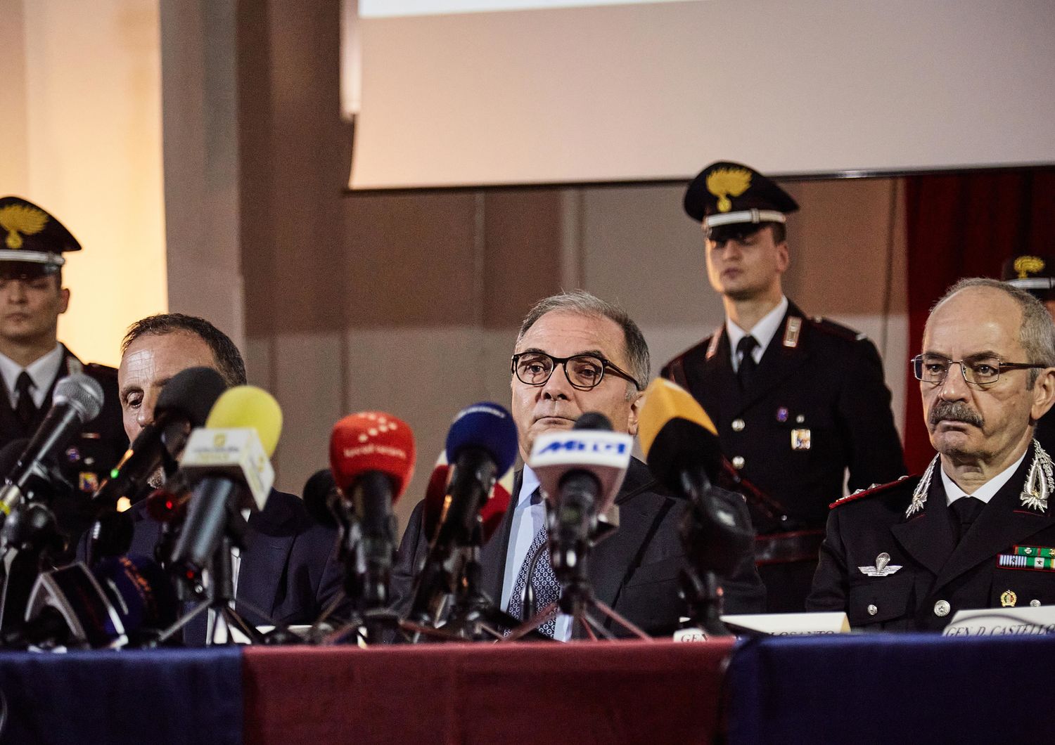 &nbsp;La conferenza stampa organizzata dai carabinieri dopo l'arresto di Messina Denaro