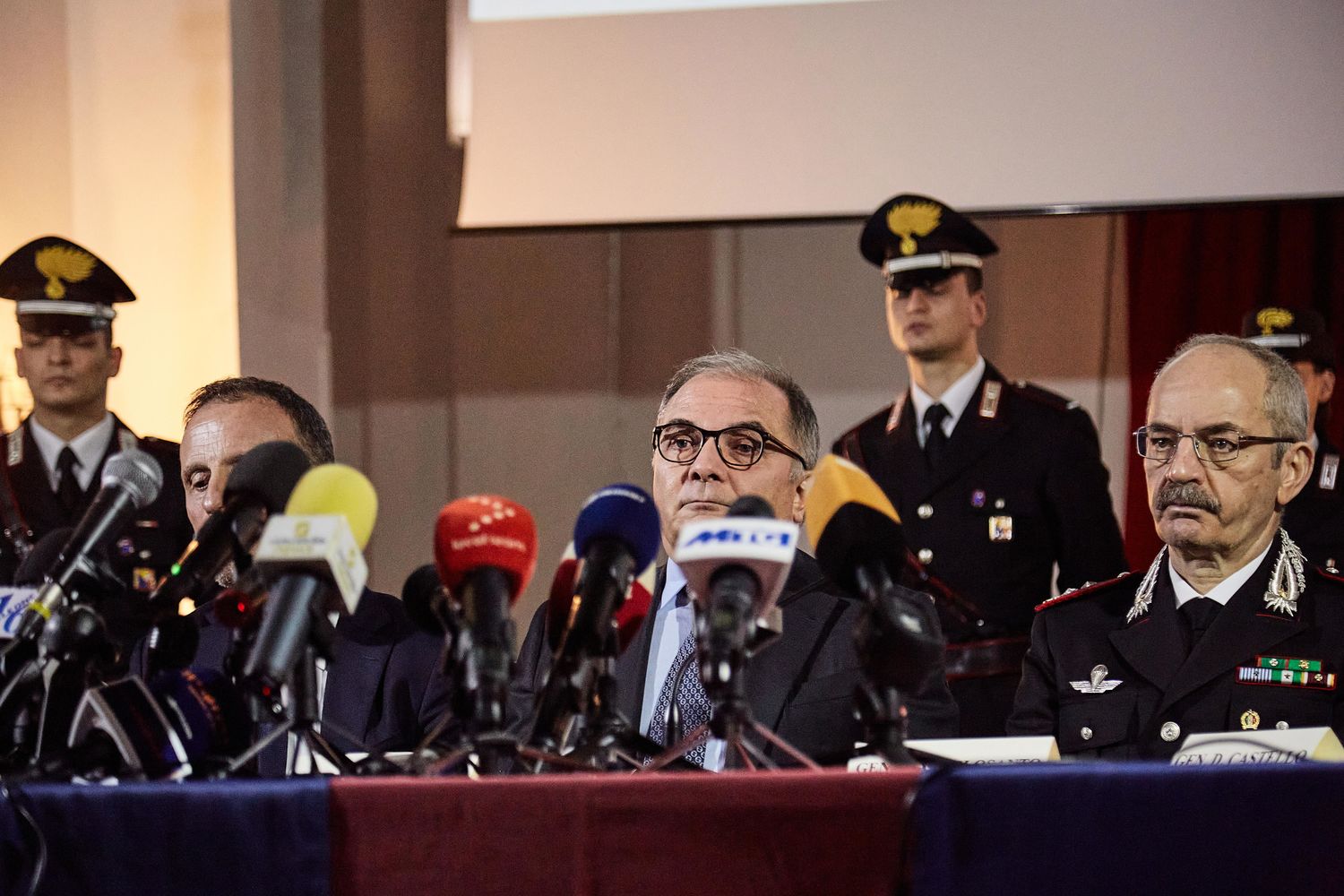 &nbsp;La conferenza stampa organizzata dai carabinieri dopo l'arresto di Messina Denaro