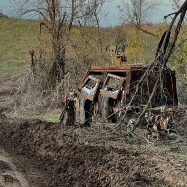 La foto del presunto Lince distrutto in Ucraina