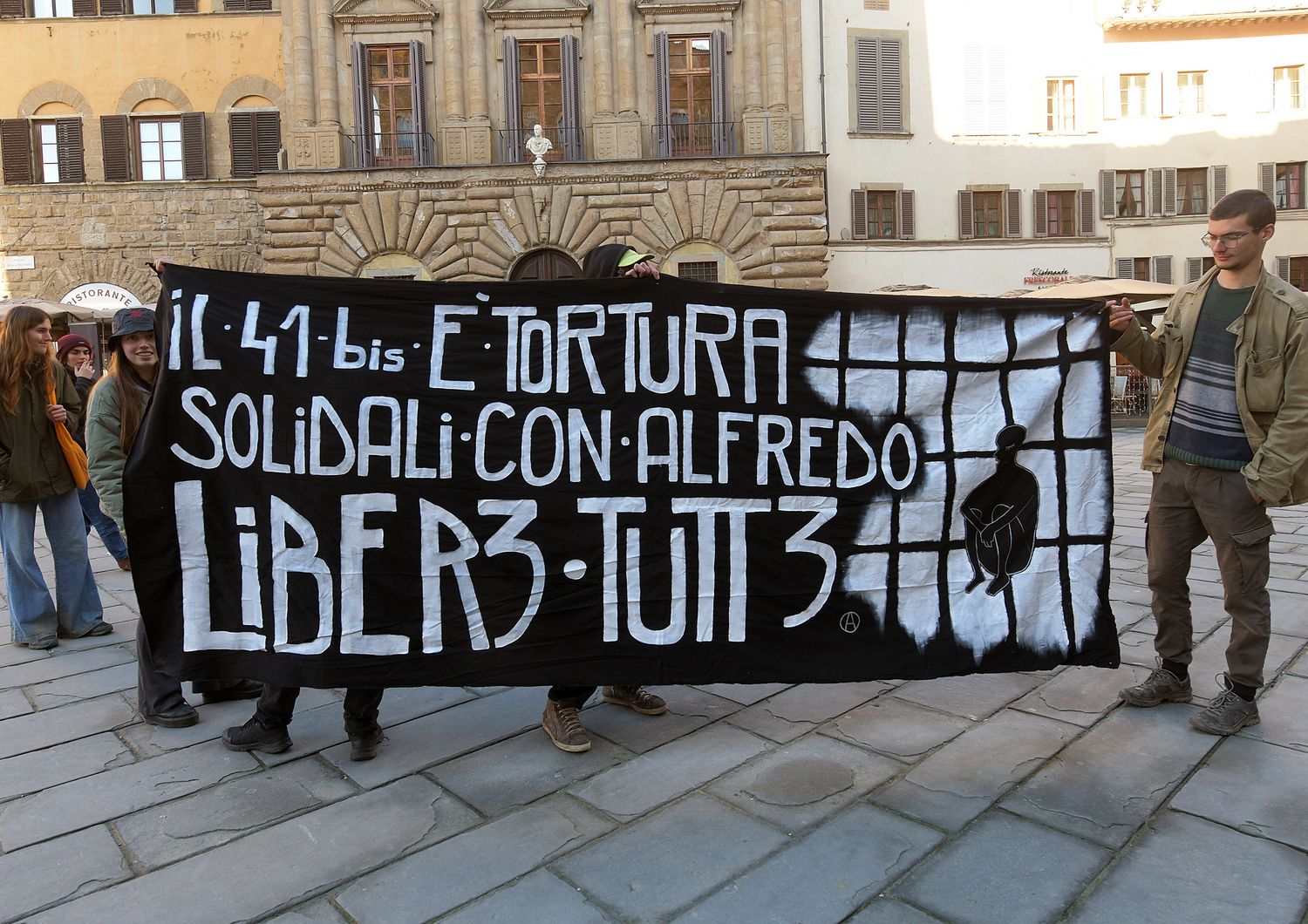 Manifestazione in solidariet&agrave; con Alfredo Cospito