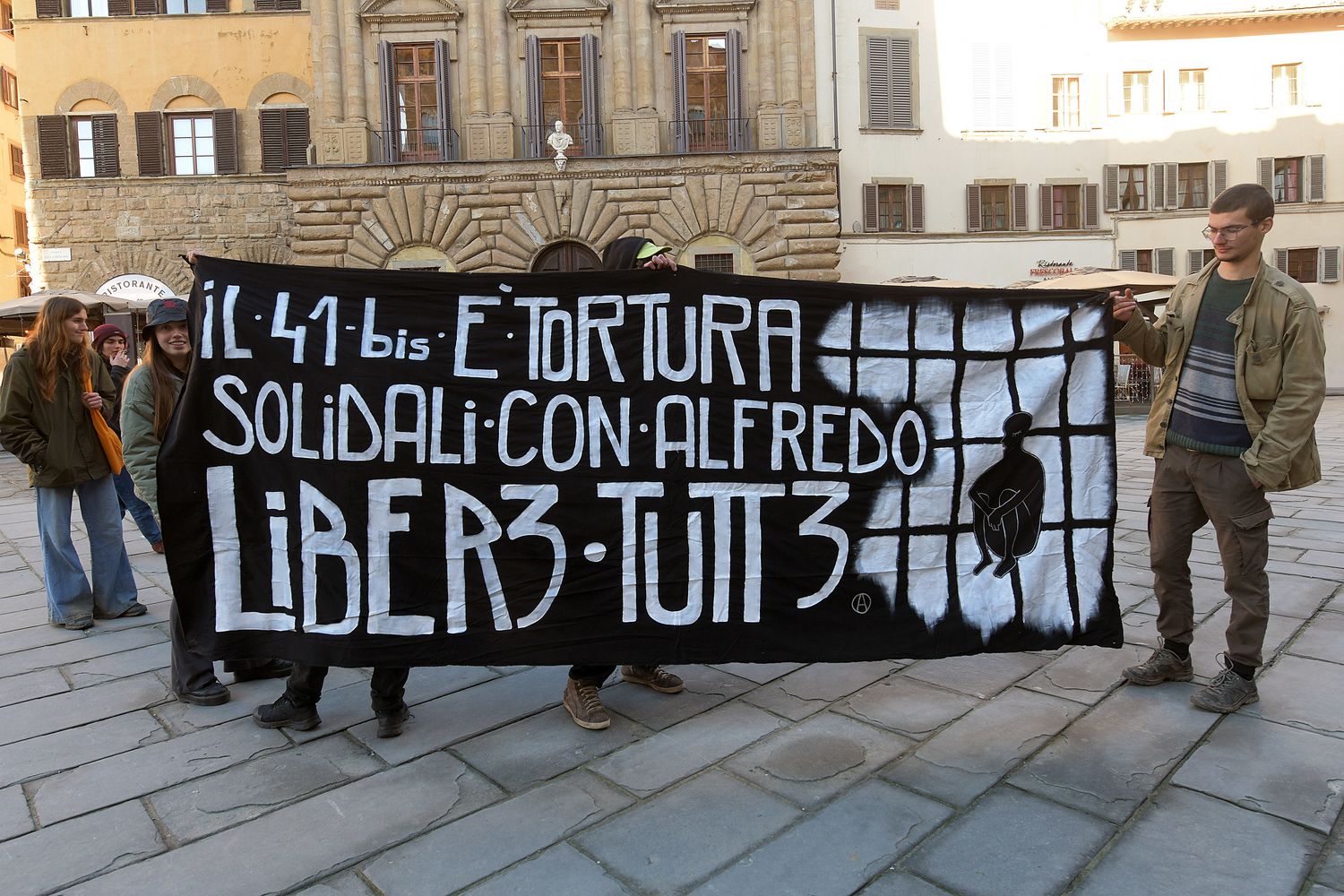 Manifestazione in solidariet&agrave; con Alfredo Cospito