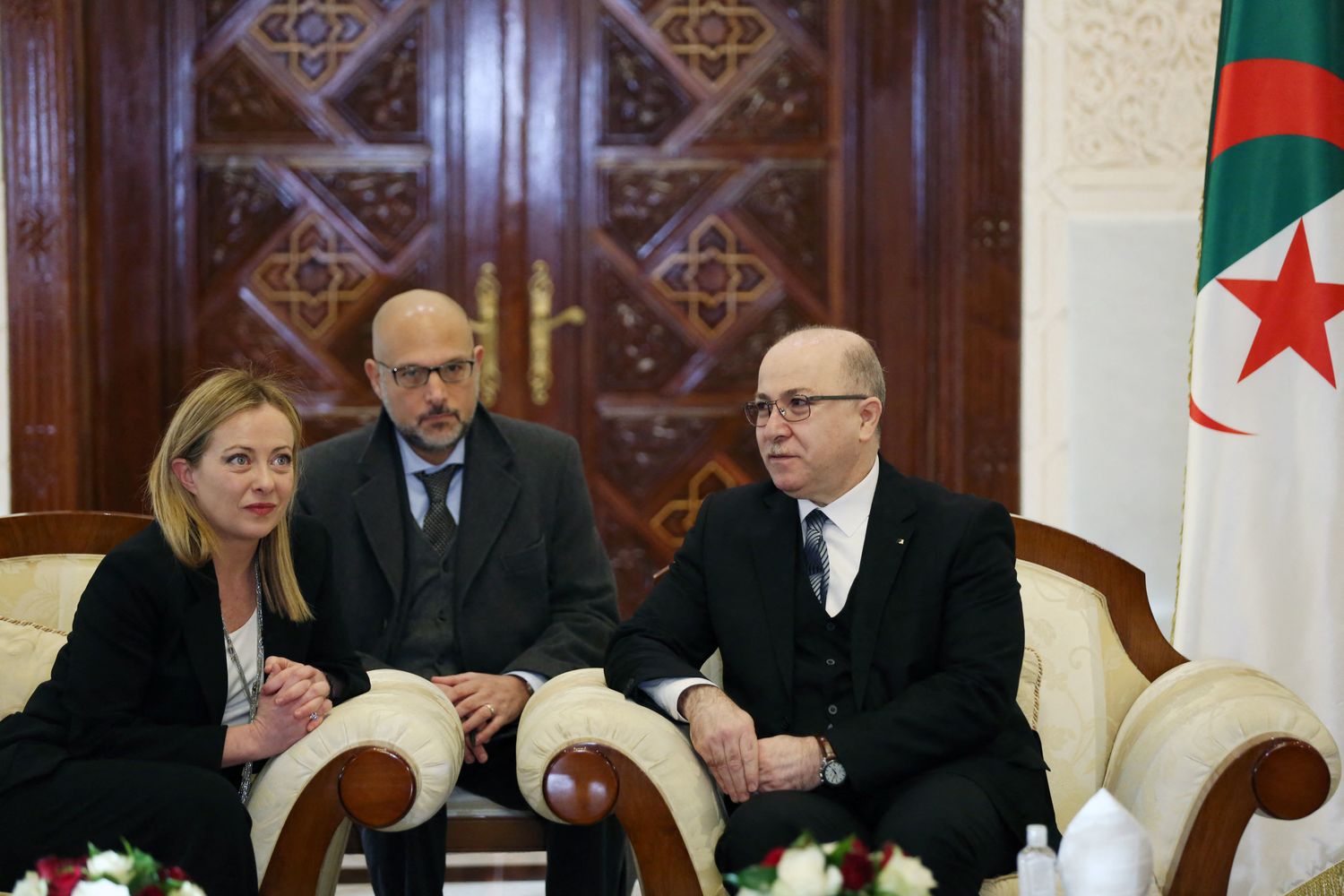 Giorgia Meloni e il premier algerino&nbsp;