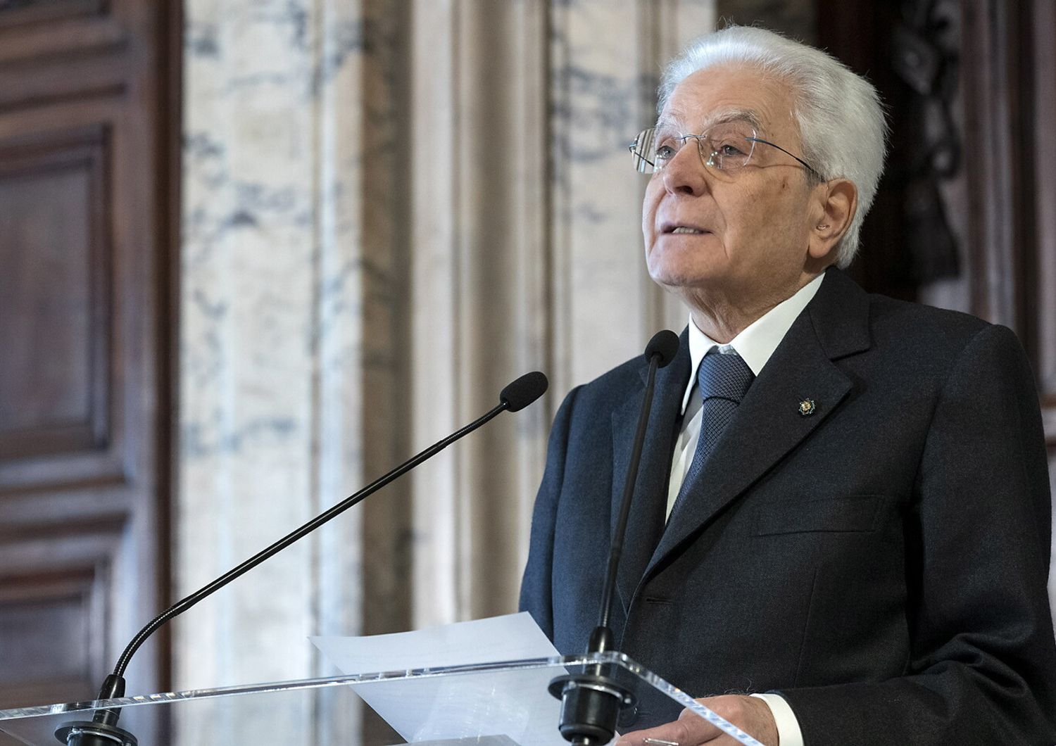 Sergio Mattarella alla cerimonia di commiato dei componenti uscenti del Csm &nbsp;