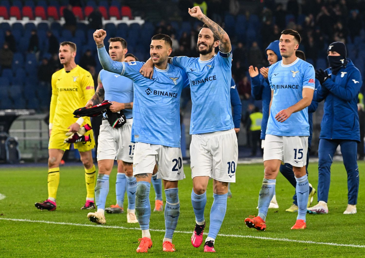 lazio cala poker vince contro milan crisi