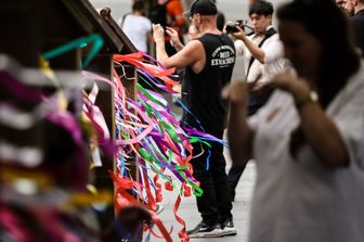 La protesta vicino alla cattedrale di St.Mary a Sidney &nbsp;