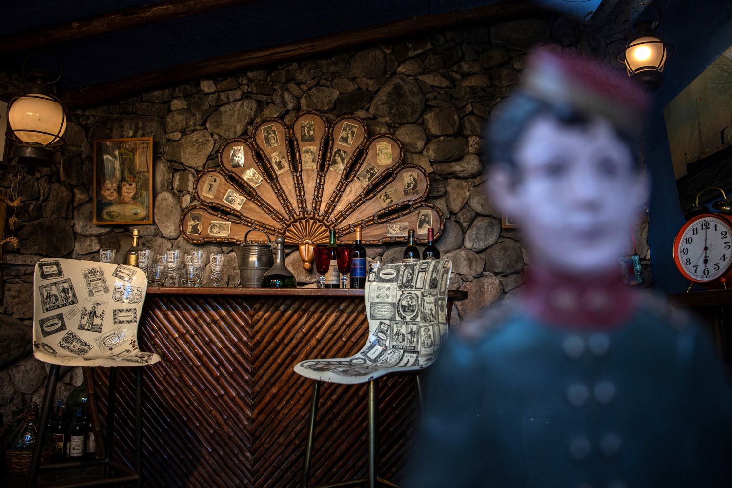 Vista dell'interno de &quot;La Chascona&quot;, casa di Pablo Neruda &nbsp;