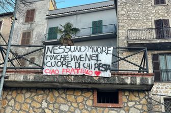Striscione ad Alatri per Thomas