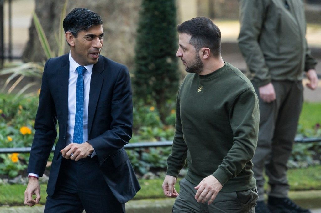 Il presidente ucraino e il premier britannico Rishi sunak