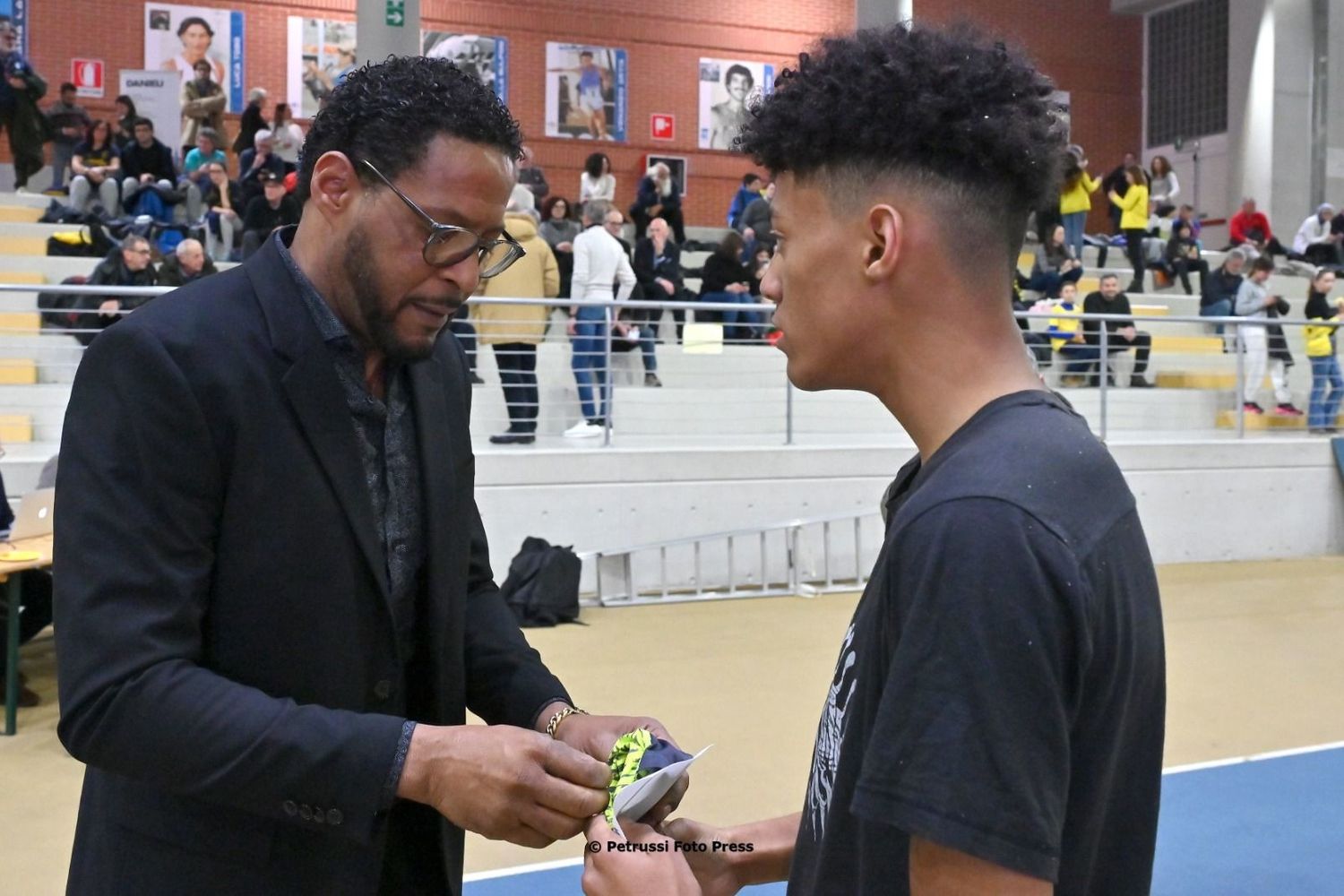 &nbsp;Javier Sotomayor e suo figlio