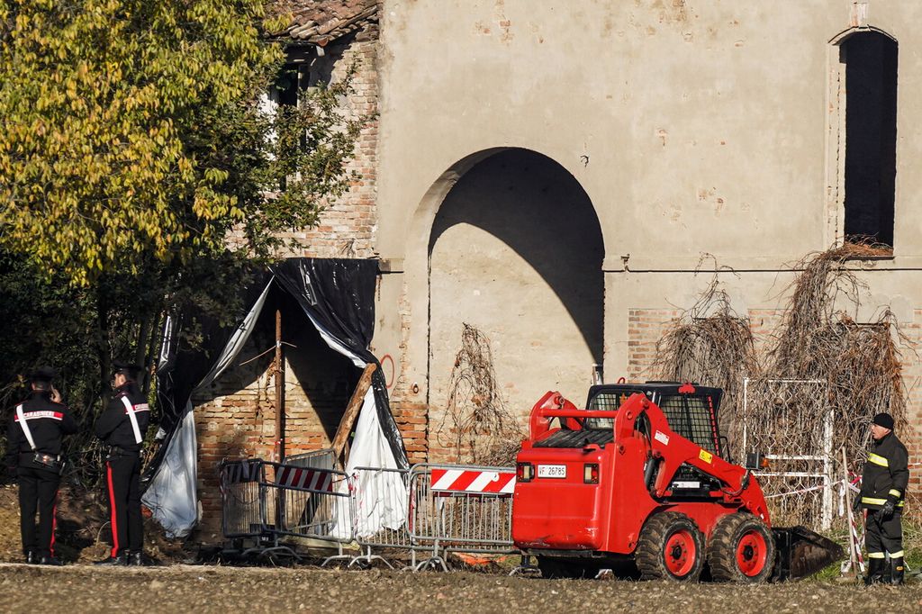 Operazioni di recupero del cadavere di Saman sepolto in un casolare a Novellara, nel Reggiano &nbsp;