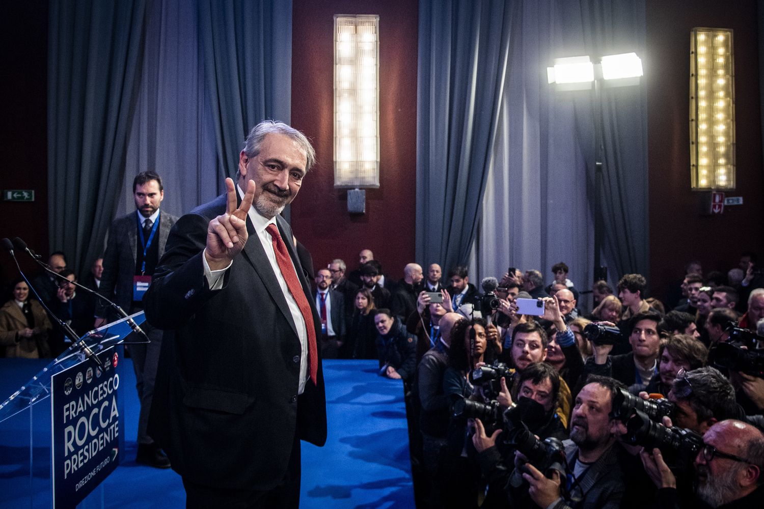 Francesco Rocca dopo la vittoria &nbsp;
