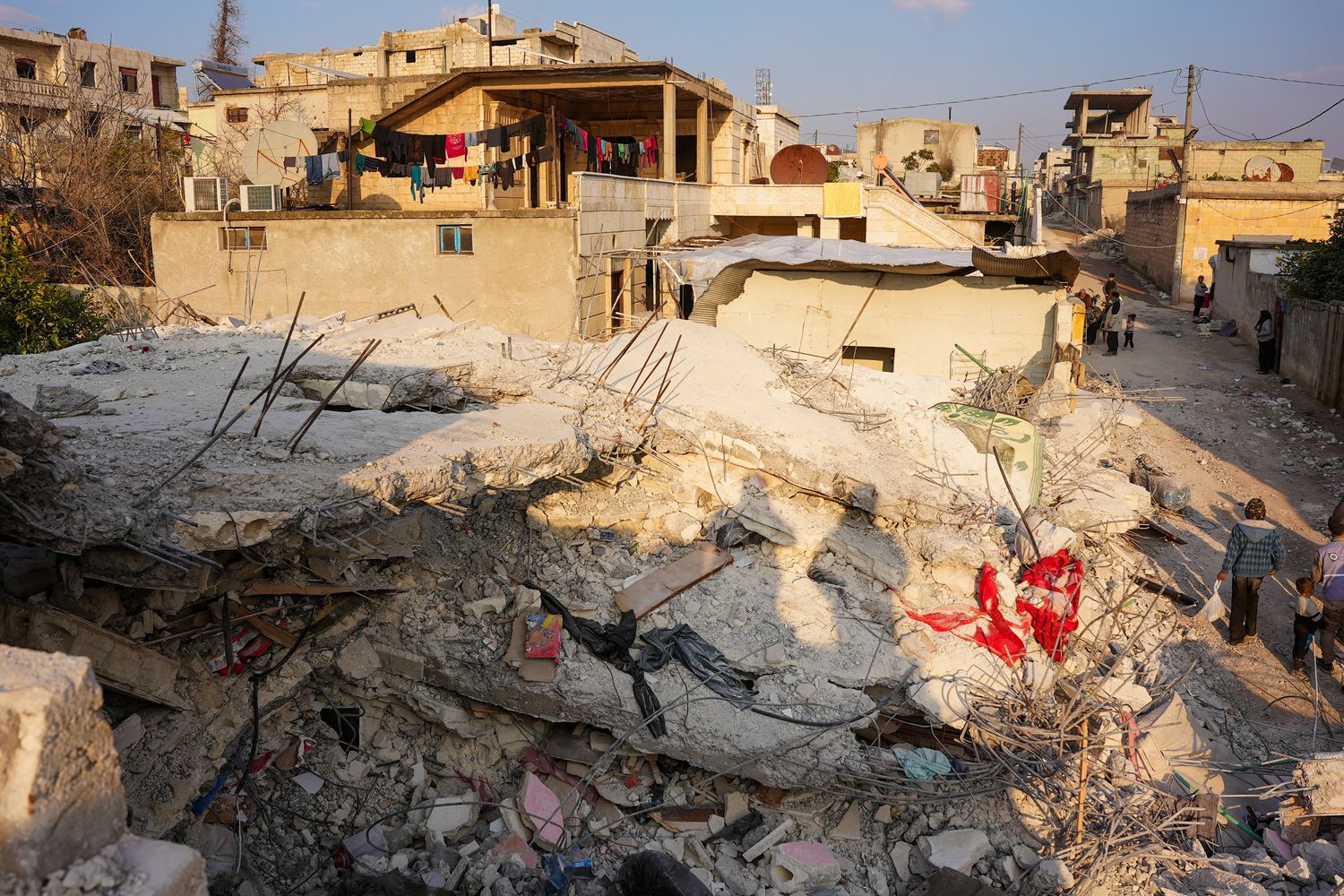 Devastazione nella citt&agrave; di Jenderes a nord ovest della Siria&nbsp;