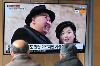 Kim Jong-un con la figlia