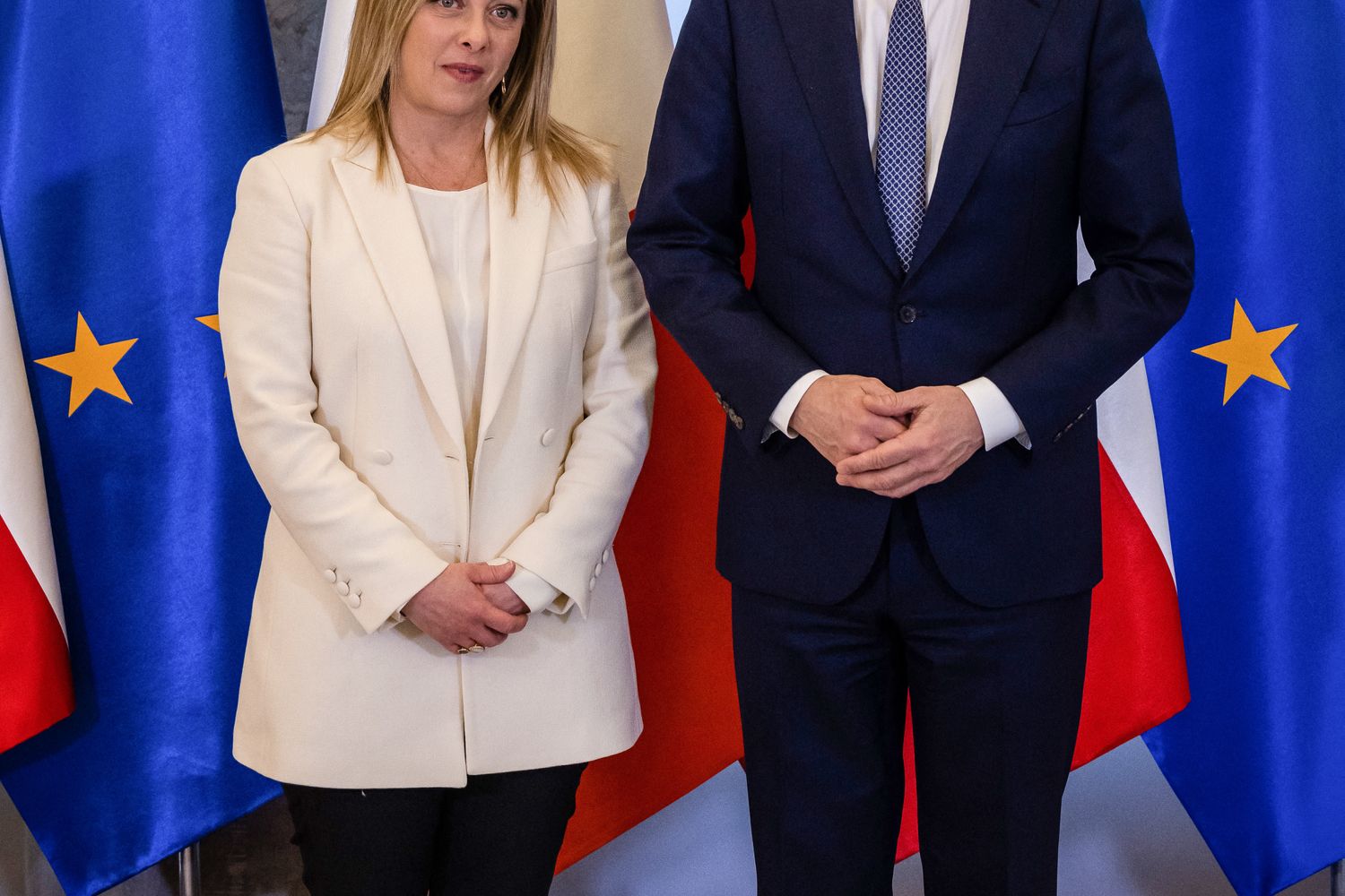 Giorgia Meloni e Mateusz Morawiecki