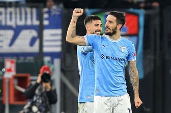 L'esultanza di Luis Alberto dopo il gol partita segnato contro la Sampdoria all'Olimpico &nbsp;