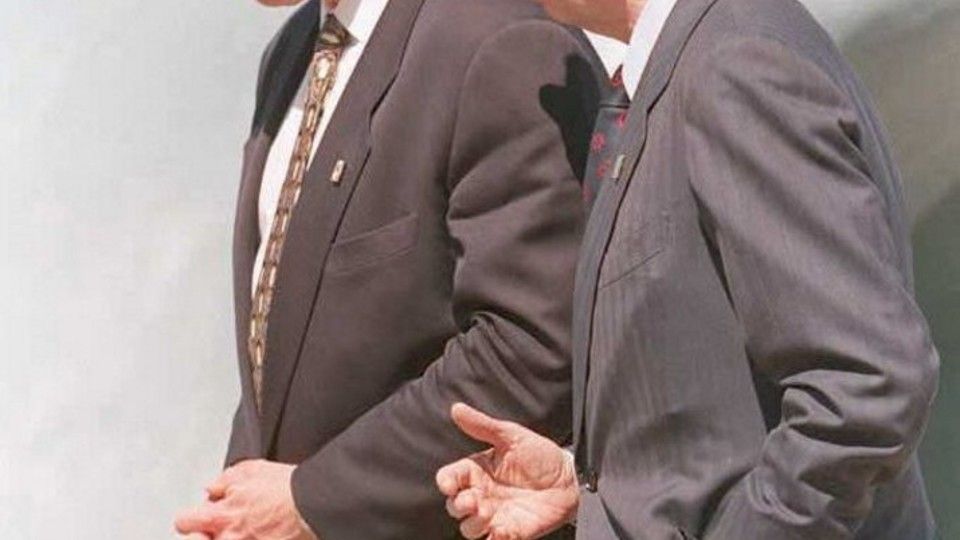 Lamberto Dini con Bill Clinton