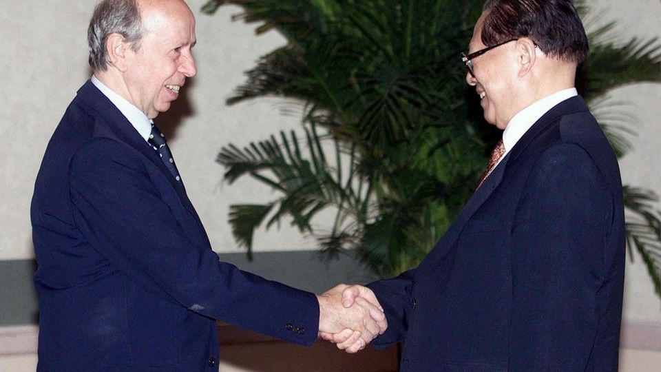 Con il presidente cinese&nbsp;Jiang Zemin