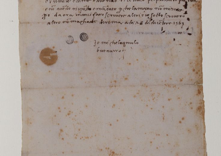 lettere autografe michelangelo restaurate