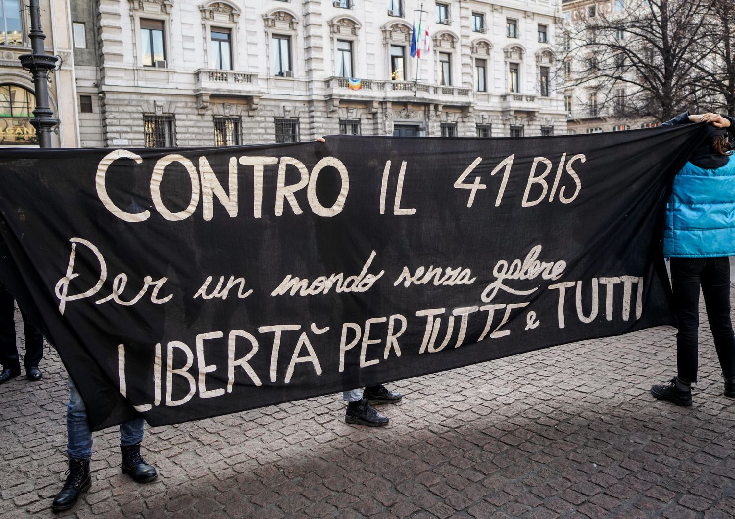 Una manifestazione di solidariet&agrave; a Milano per Alfredo Cospito &nbsp;