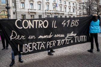 Una manifestazione di solidariet&agrave; a Milano per Alfredo Cospito &nbsp;