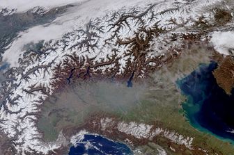 La scarsit&agrave; di neve sulle Alpi fotografata dai satelliti del sistema Copernicus