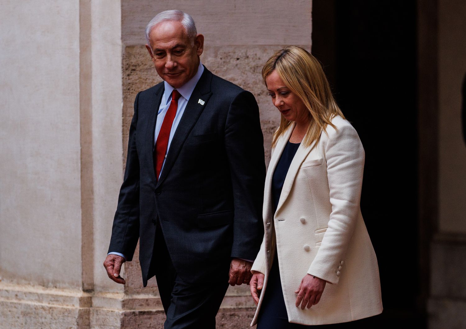 Giorgia Meloni e Benjamin Netanyahu &nbsp;