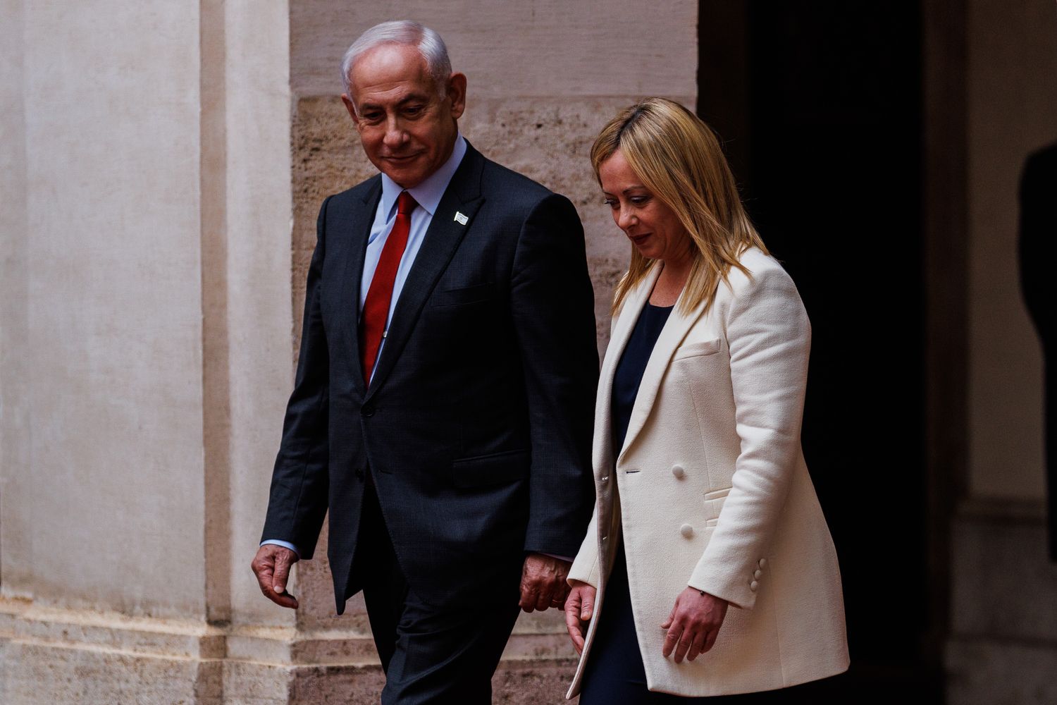 Giorgia Meloni e Benjamin Netanyahu &nbsp;