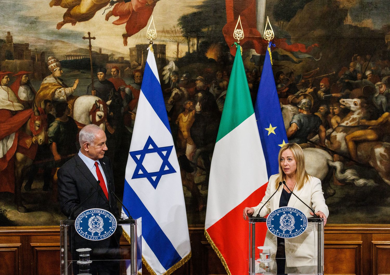 &nbsp;Giorgia Meloni e Benjamin Netanyahu
