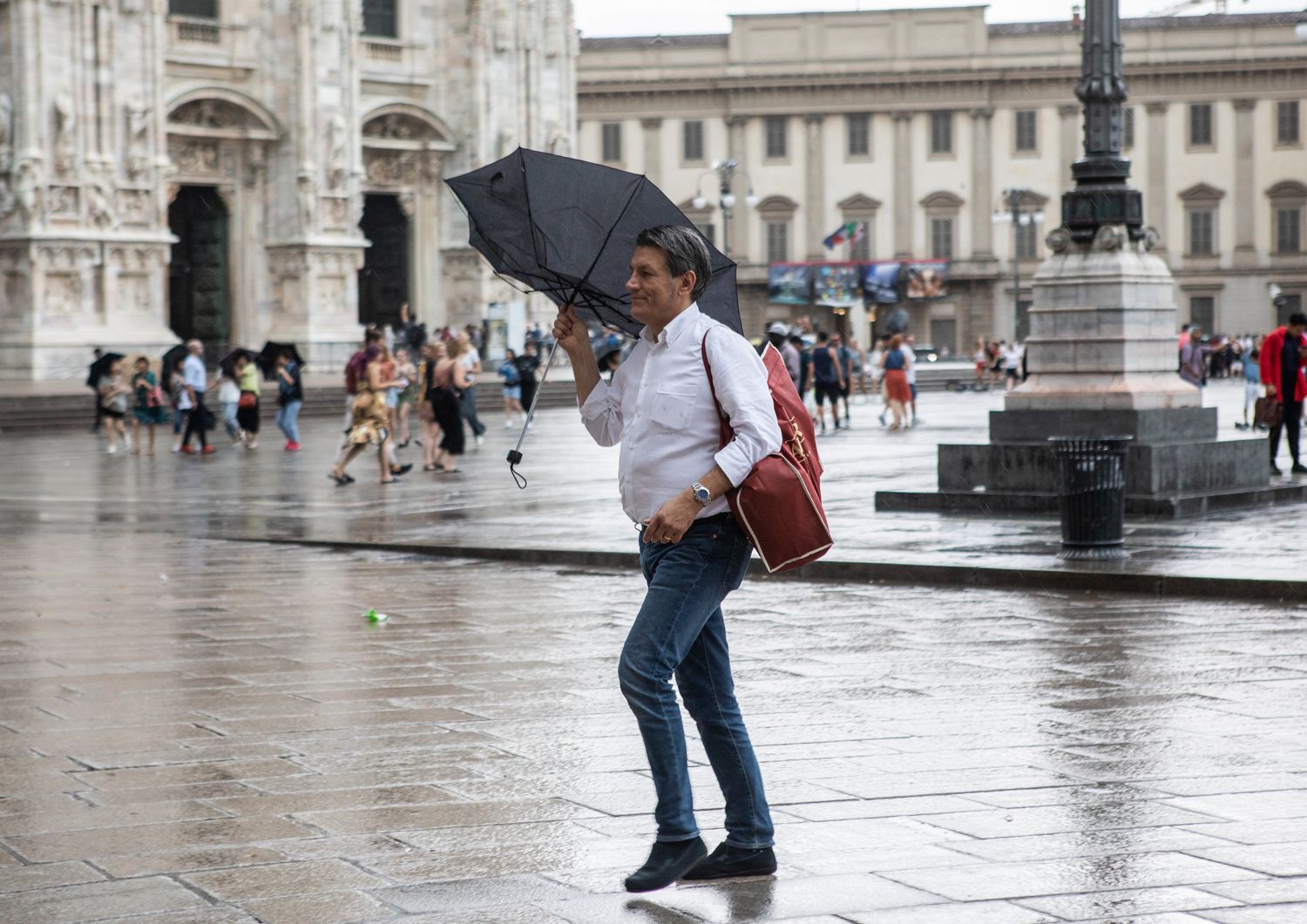 Maltempo e pioggia a Milano&nbsp;