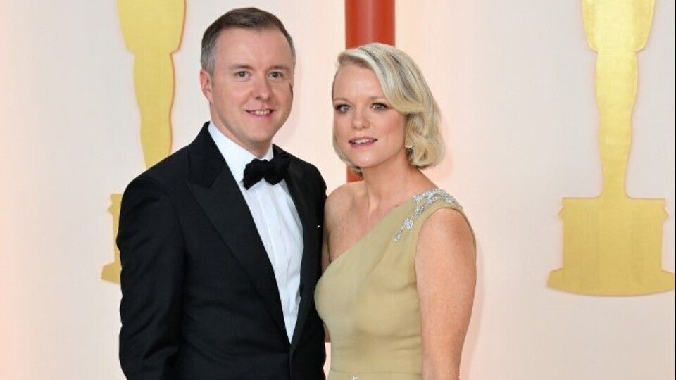 Colm Bairead e la moglie Cleona Ni Chrualaoi